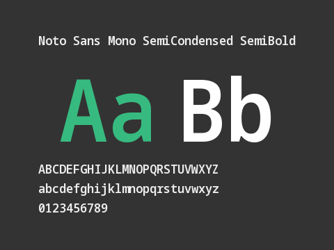 Noto Sans Mono SemiCondensed SemiBold