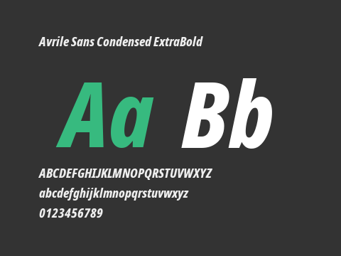 Avrile Sans Condensed ExtraBold