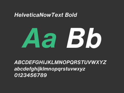 HelveticaNowText Bold