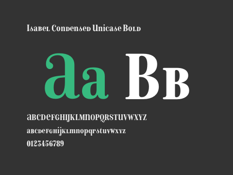 Isabel Condensed Unicase Bold