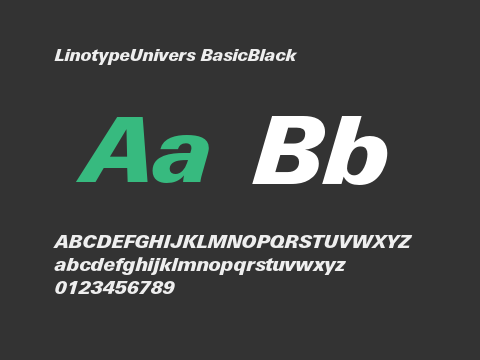 LinotypeUnivers BasicBlack