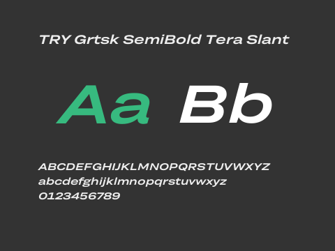 TRY Grtsk SemiBold Tera Slant