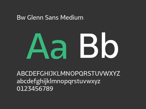 Bw Glenn Sans Medium