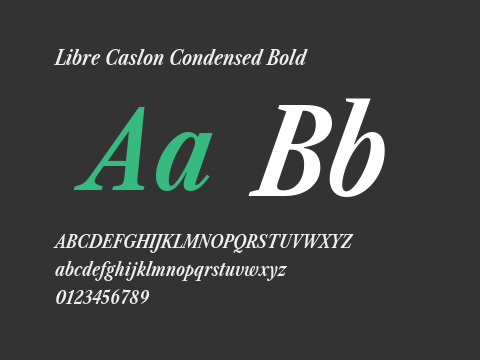 Libre Caslon Condensed Bold