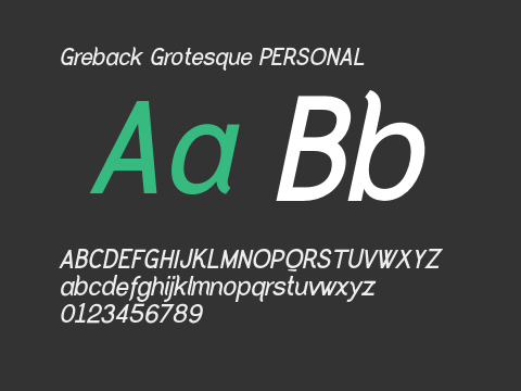 Greback Grotesque PERSONAL