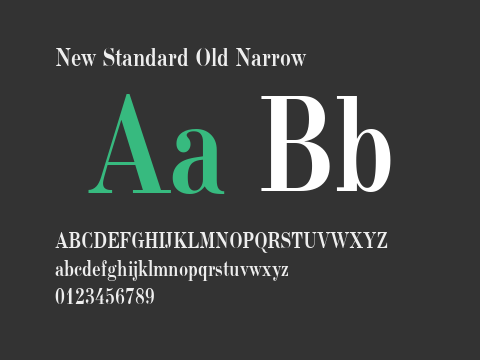 New Standard Old Narrow