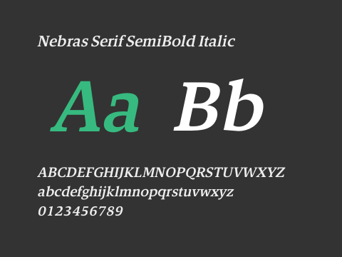 Nebras Serif SemiBold Italic