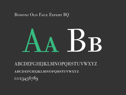 Bodoni Old Face Expert BQ