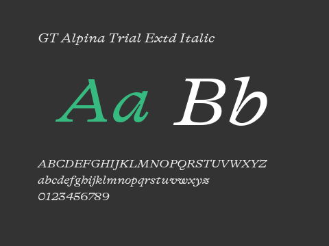 GT Alpina Trial Extd Italic