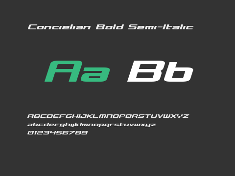 Concielian Bold Semi-Italic