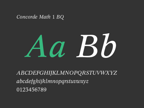 Concorde Math 1 BQ