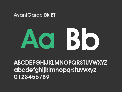 AvantGarde Bk BT