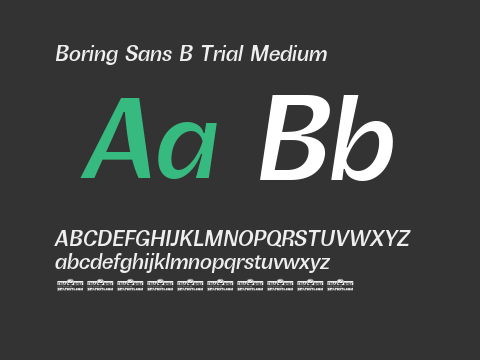 Boring Sans B Trial Medium