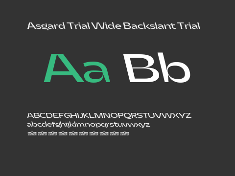 Asgard Trial Wide Backslant Trial