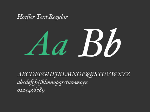 Hoefler Text Regular