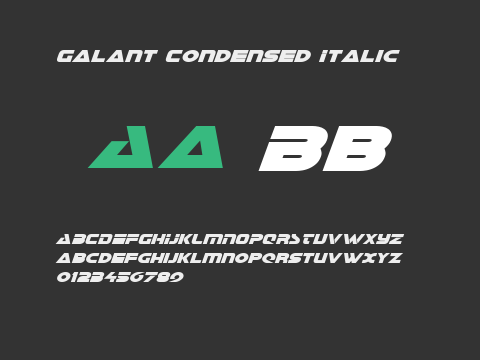 Galant Condensed Italic