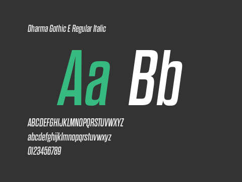 Dharma Gothic E Regular Italic