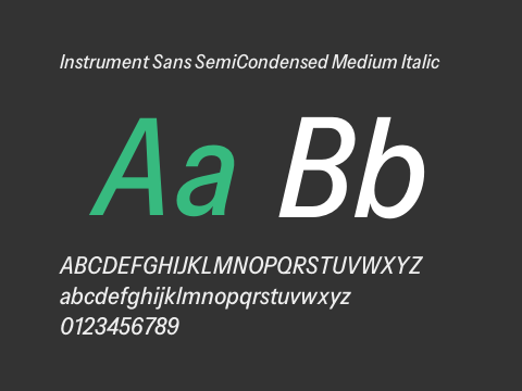 Instrument Sans SemiCondensed Medium Italic