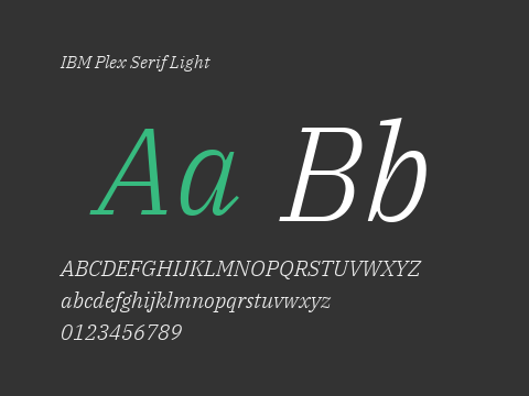 IBM Plex Serif Light