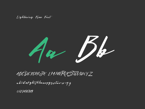 Lightening Free Font