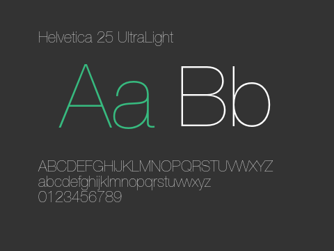 Helvetica 25 UltraLight
