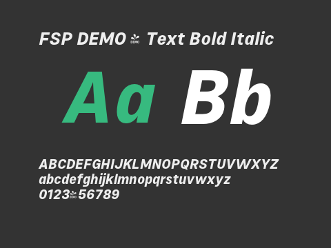 FSP DEMO - Text Bold Italic