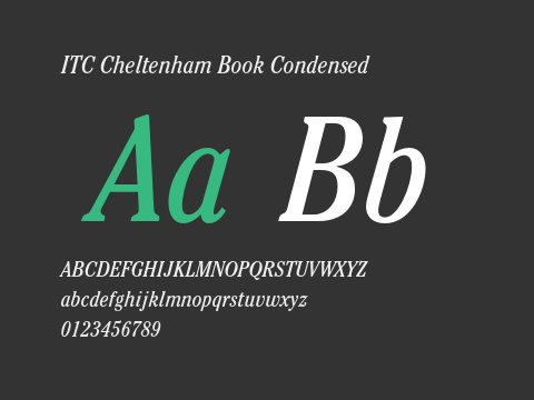 ITC Cheltenham Book Condensed