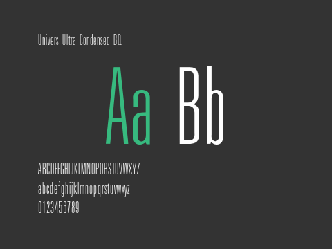 Univers Ultra Condensed BQ