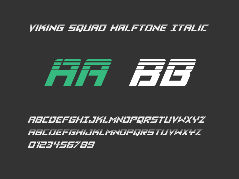 Viking Squad Halftone Italic