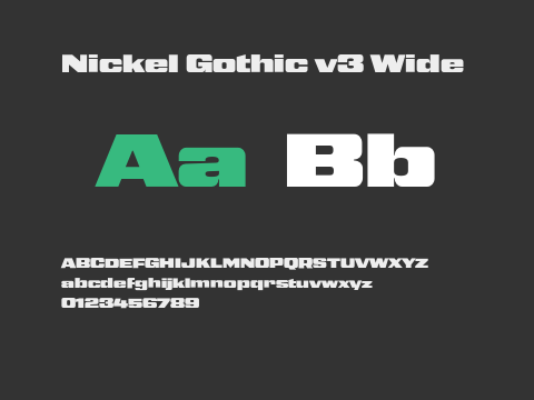 Nickel Gothic v3 Wide