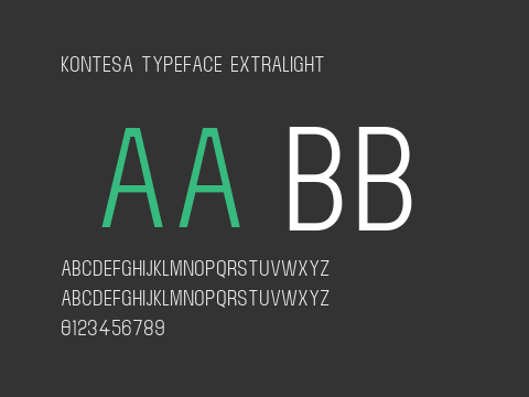 Kontesa Typeface ExtraLight