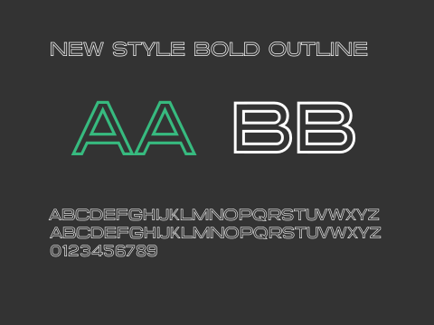 New Style Bold Outline