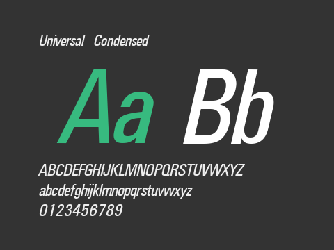 Universal Condensed