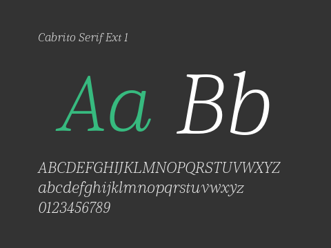 Cabrito Serif Ext 1