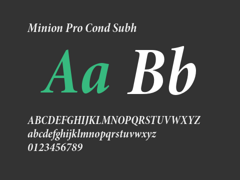 Minion Pro Cond Subh