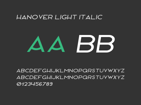 Hanover Light Italic