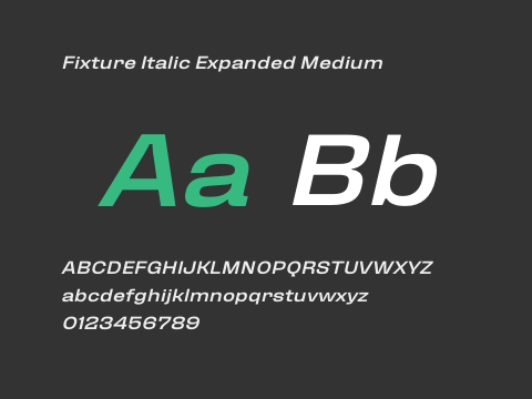 Fixture Italic Expanded Medium