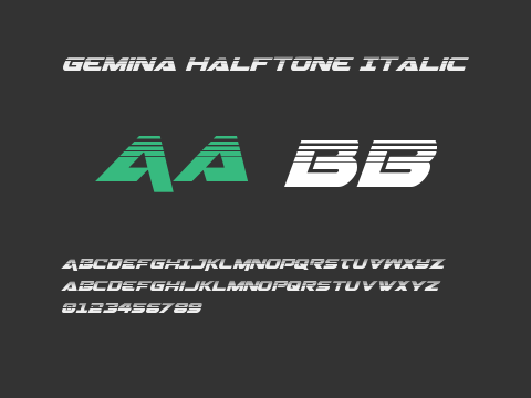 Gemina Halftone Italic