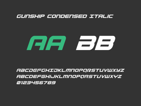 Gunship Condensed Italic