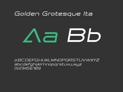 Golden Grotesque Ita