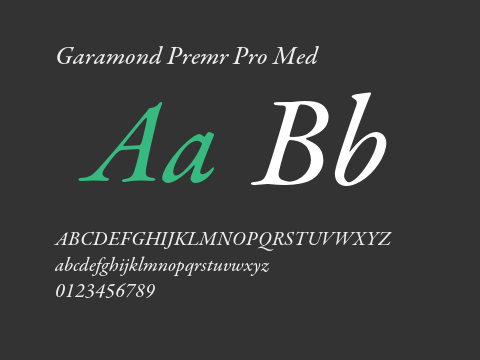 Garamond Premr Pro Med