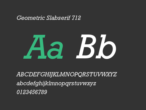 Geometric Slabserif 712