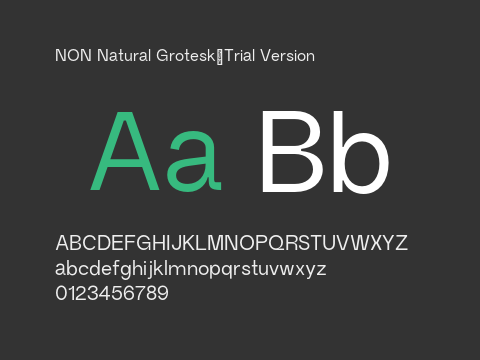 NON Natural Grotesk_Trial Version