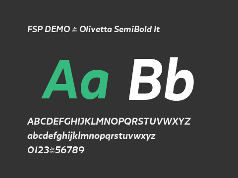 FSP DEMO - Olivetta SemiBold It