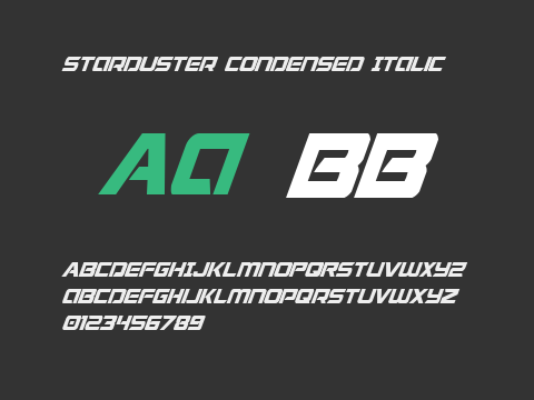 Starduster Condensed Italic