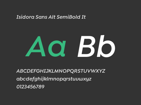 Isidora Sans Alt SemiBold It