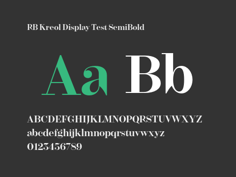 RB Kreol Display Test SemiBold