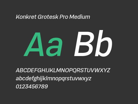 Konkret Grotesk Pro Medium