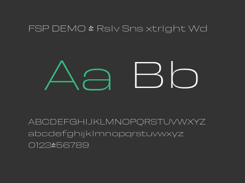 FSP DEMO - Rslv Sns xtrlght Wd