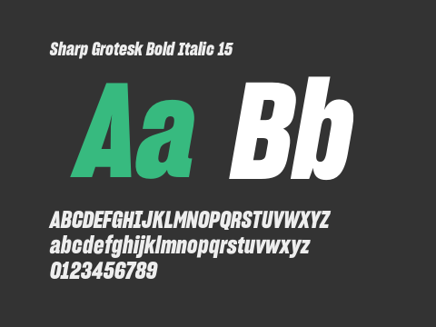 Sharp Grotesk Bold Italic 15